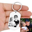 Egyedi sok boldog születésnapot kulcstartó - nemesacél