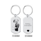 Egyedi boldog évfordulót kulcstartó - nemesacél