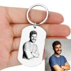 Egyedi sok szeretettel kulcstartó - nemesacél