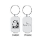 Egyedi sok szeretettel kulcstartó - nemesacél