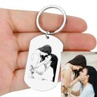 Egyedi anya szeretlek kulcstartó - nemesacél