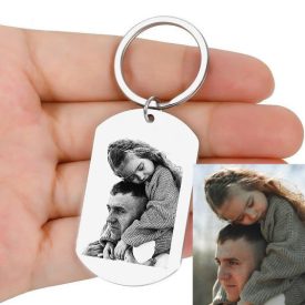 Egyedi apai szeretet kulcstartó - nemesacél