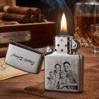 Egyedi gravírozott fényképes öngyújtó - nemesacél