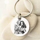 Barát kulcstartó - nemesacél