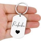 Neves kulcstartó - nemesacél