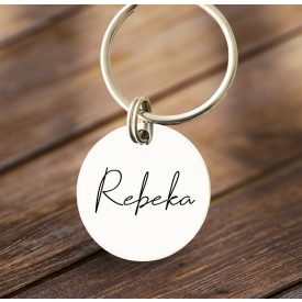 Neves kulcstartó - nemesacél