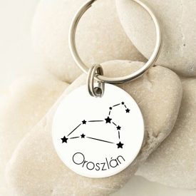 Horoszkóp kulcstartó - nemesacél