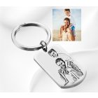 Apás kulcstartó - nemesacél