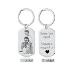 Apás kulcstartó - nemesacél