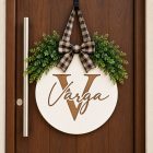 Egyedi Lézergravírozott Monogramos Családneves Ajtódísz