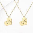 Egyedi anya lánya nyaklánc-páros nemesacél nyaklánc-arany színben