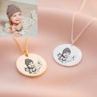 Egyedi Fényképes gravírozott nemesacél nyaklánc