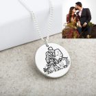 Egyedi Fényképes gravírozott nemesacél nyaklánc