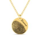Egyedi ujjlenyomat gravírozott nemesacél nyaklánc