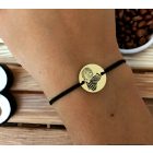 Egyedi fényképes gravírozott zsinór karkötő