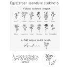 Születési hónap virágai nemesacél neves nyaklánc
