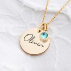 Egyedi Születésköves Nemesacél Nyaklánc