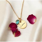 Egyedi Születésköves Nemesacél Nyaklánc