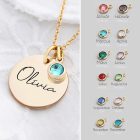 Egyedi Születésköves Nemesacél Nyaklánc