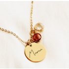 Egyedi Születésköves Nemesacél Nyaklánc