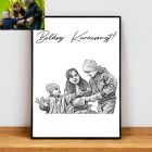 Személyre szabható ceruzarajz képkeret anyának