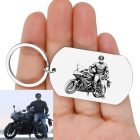 Egyedi motoros kulcstartó - nemesacél