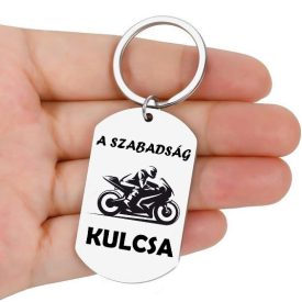 Egyedi motoros kulcstartó - A szabadság kulcsa