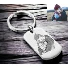 Egyedi fényképes nemesacél kulcstartó