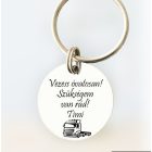 Vigyázz magadra kulcstartó - nemesacél