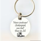 Vigyázz magadra kulcstartó - nemesacél
