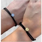 Páros karkötő - nemesacél medál kezdőbetűvel gravírozva