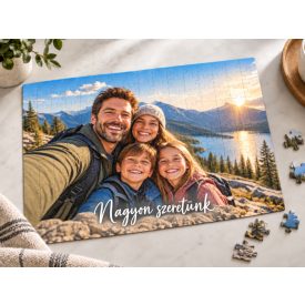 Egyedi fényképes puzzle szöveggel - A4