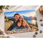 Egyedi fényképes puzzle szöveggel - A5