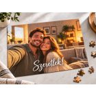 Egyedi fényképes puzzle szöveggel - A5