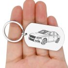 Egyedi audi kulcstartó - nemesacél