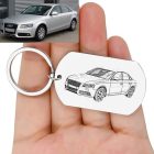 Egyedi audi kulcstartó - nemesacél