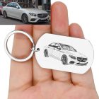 Egyedi mercedes kulcstartó - nemesacél