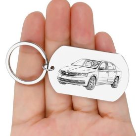 Egyedi skoda kulcstartó
