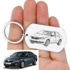 Egyedi skoda kulcstartó