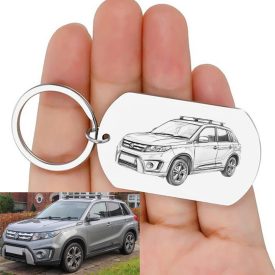 Egyedi suzuki kulcstartó - nemesacél